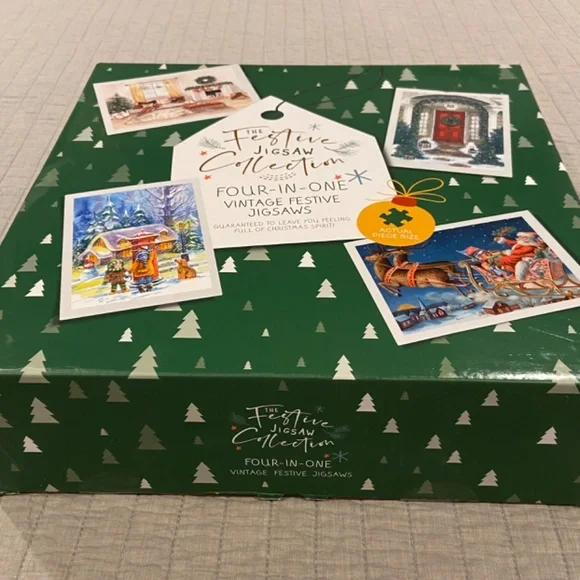 The Festive Jigsaw Collection 1000 piece Christmas Puzzles- 4 in one box! - Picture 2 of 9